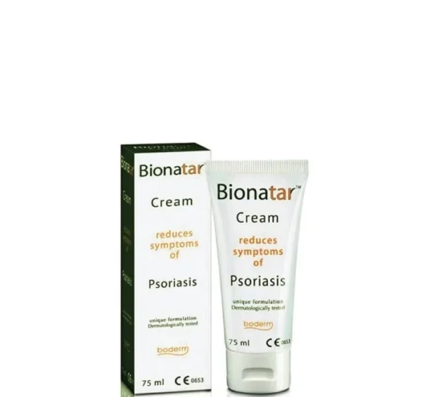 BIONATAR kremas psoriazės ir dermatito požymiams mažinti