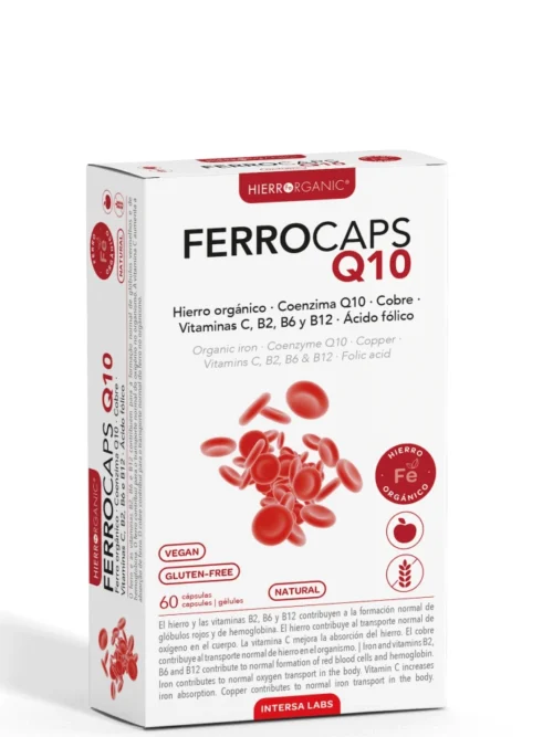 FERROCAPS su kofermentu Q 10. Maisto papildas